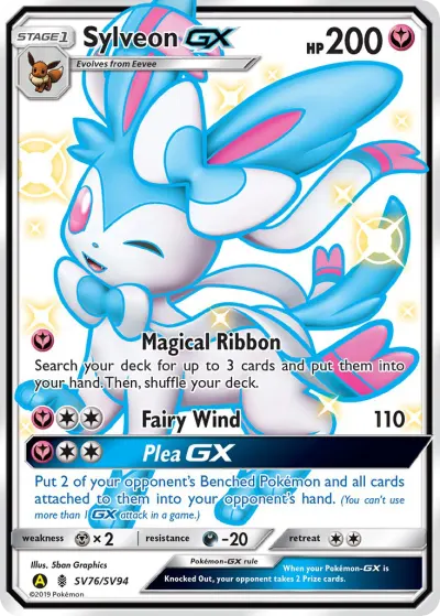 Sylveon-GX SV76/SV94 Shiny Rare GX from Hidden Fates