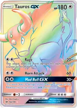 Tauros-GX 156/149 Rainbow Rare from Sun & Moon Base