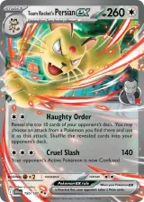 Team Rocket's Persian ex 150/182 Double Rare from Destined Rivals