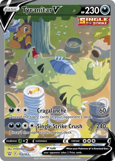 Tyranitar V 155/163 Ultra Rare from Battle Styles