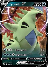 Tyranitar V 158/264 Rare Holo V from Fusion Strike