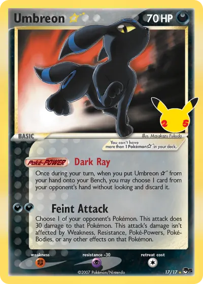 Umbreon ★ 17/25 Classic Collection from Celebrations