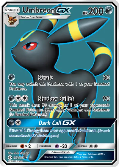 Umbreon-GX 142/149 Ultra Rare from Sun & Moon Base