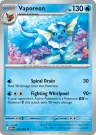 Vaporeon 134/165 Rare from 151