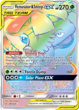 Venusaur & Snivy-GX 249/236 Rainbow Rare from Cosmic Eclipse