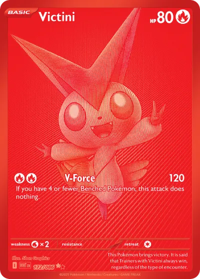 Victini 172/086 Black White Rare from White Flare
