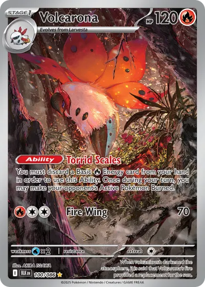 Volcarona 100/086 Illustration Rare from Black Bolt