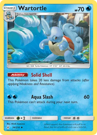 Wartortle 34/214 Uncommon from Unbroken Bonds