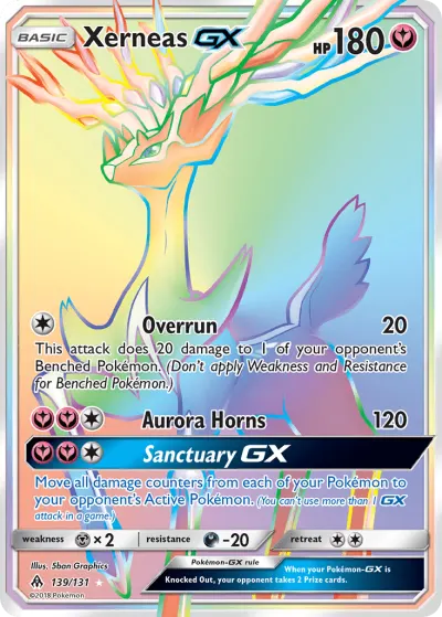 Xerneas-GX 139/131 Rainbow Rare from Forbidden Light