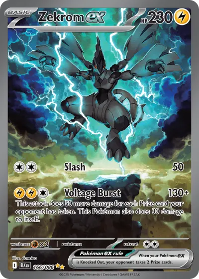 Zekrom ex 166/086 Special Illustration Rare from Black Bolt
